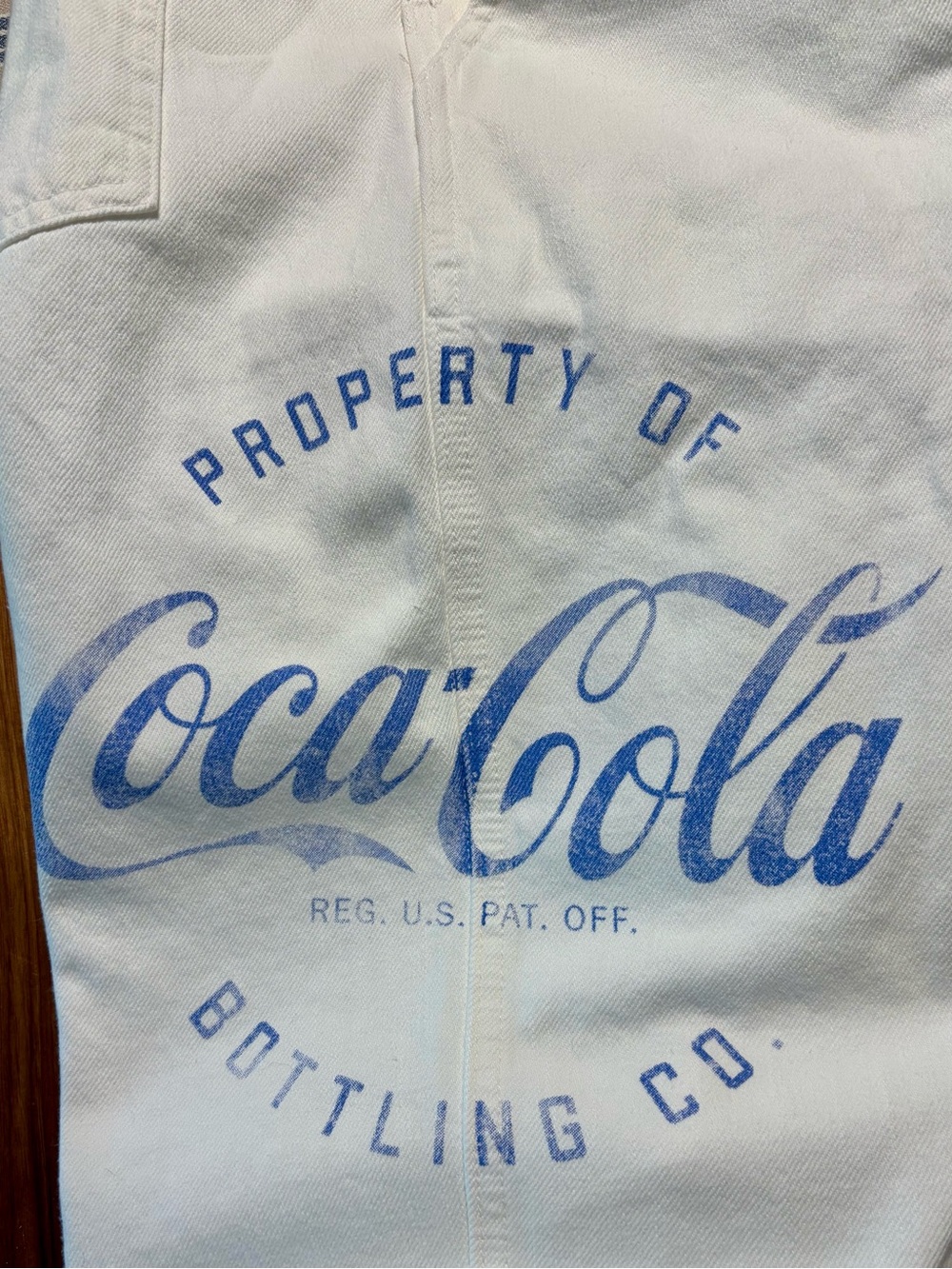 Lucky Brand size small Coca Cola White Denim Overalls - Picture 7 of 7